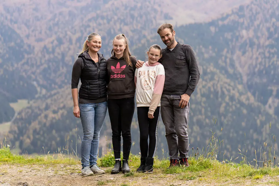 Wir die Familie Steinmair aus dem Gsieser Tal in Südtirol